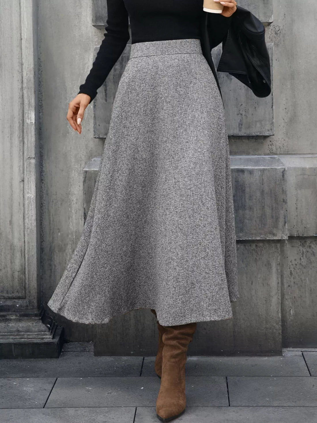A-Line Midi Skirt - cas7m