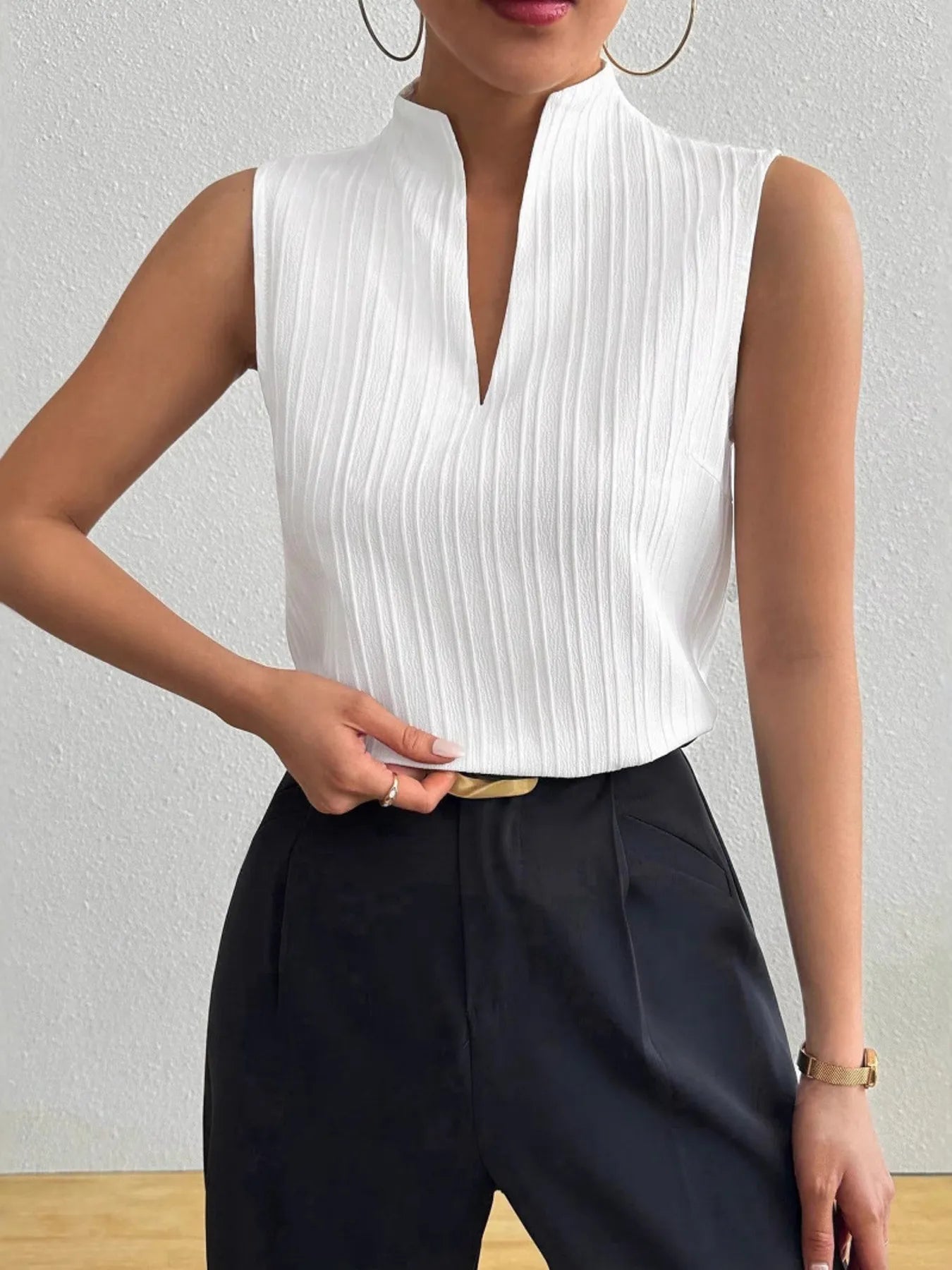 Textured Notched Tank - cas7m