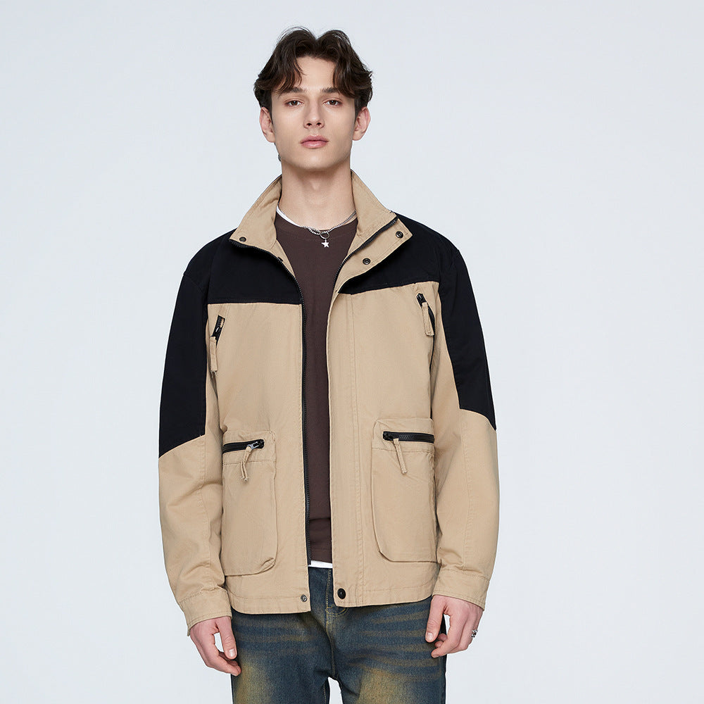 Simple Japanese Men's Jacket Overalls - cas7m