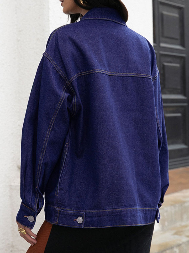 Buttoned Denim Jacket - cas7m