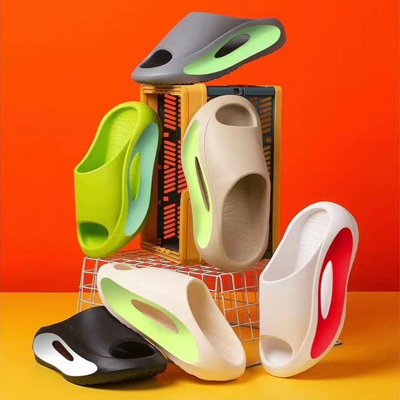 Ins Slippers Women Men Peep Toe Slipper Summer Hollow Unisex Sports Beach Shoes - cas7m