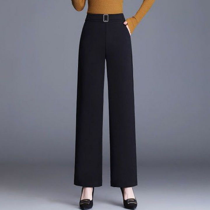 Women's New Elastic Wide Leg Pants - cas7m