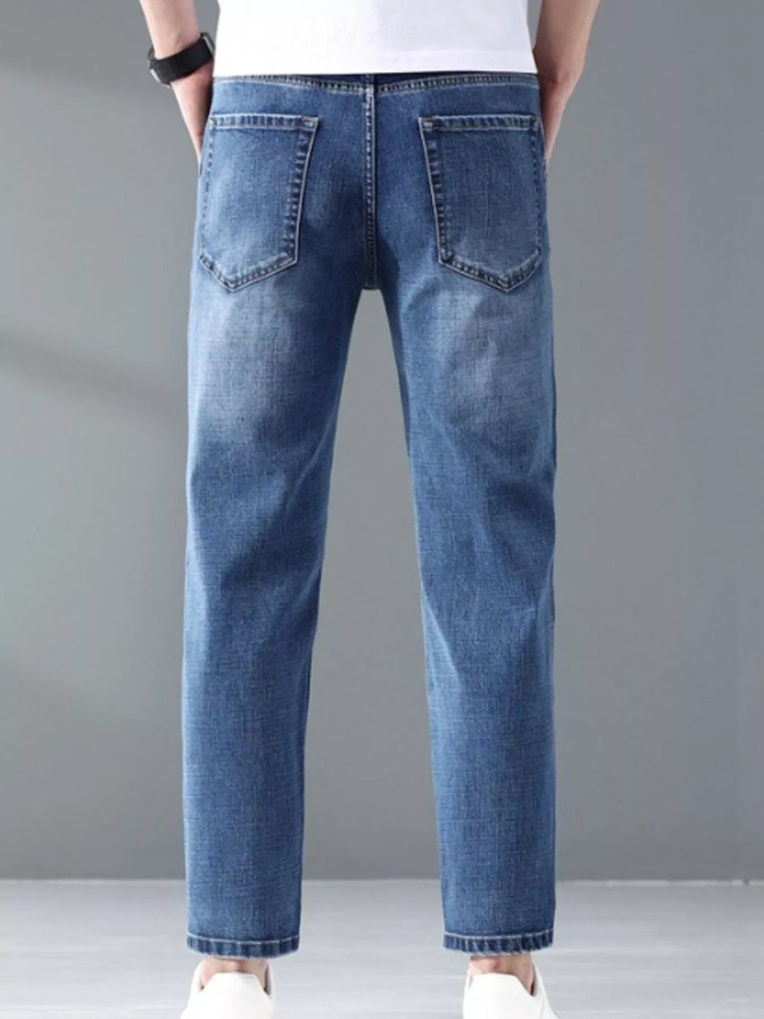 Men's Wash Straight Leg Jeans - cas7m