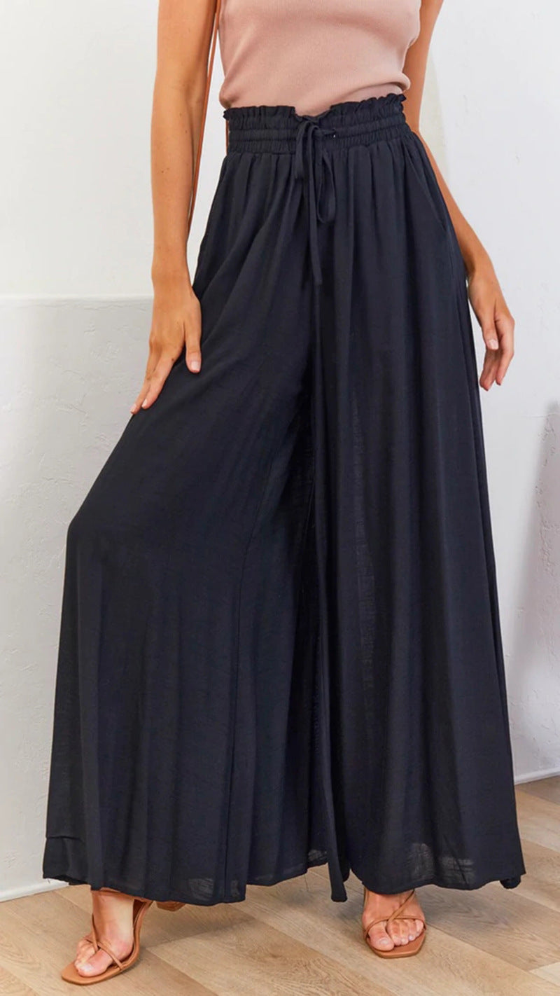 Womens Pants Wide Leg Loose Comfy Lounge Sweatpants With Pockets - cas7m