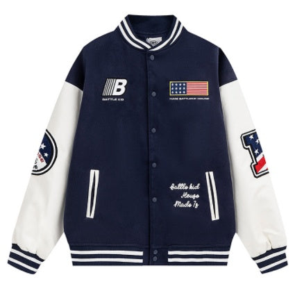 Alphabet Embroidery Men's And Women's Coats - cas7m