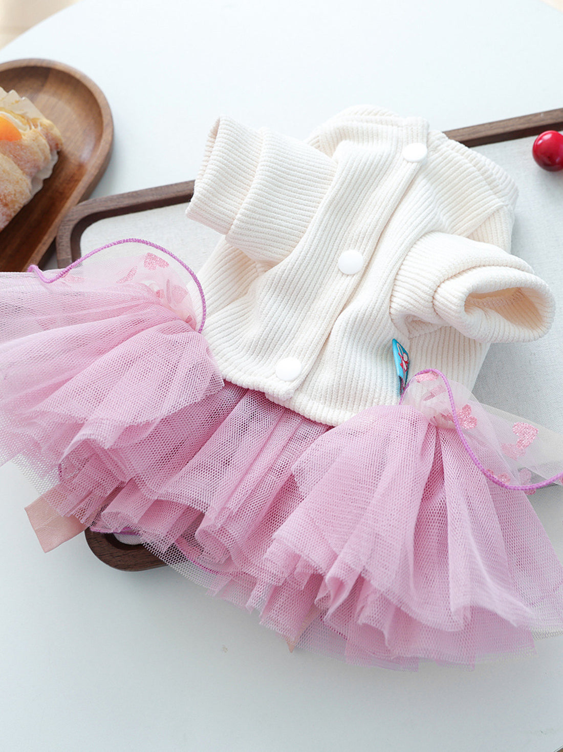Pearl-Embellished Pet Dress - cas7m