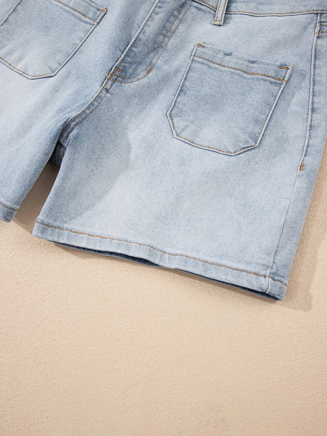 Stylish Cotton Blend Pocketed Shorts - Machine Washable - cas7m