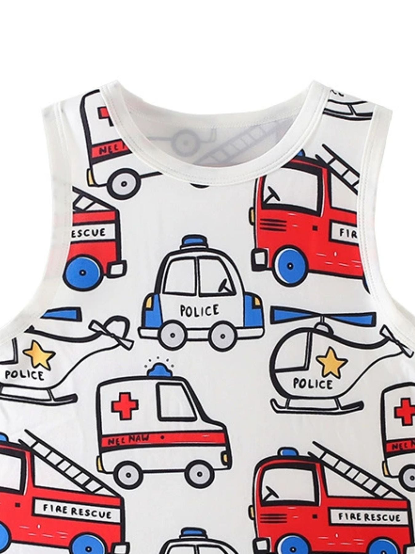 Children's Vehicle Print Tank - cas7m