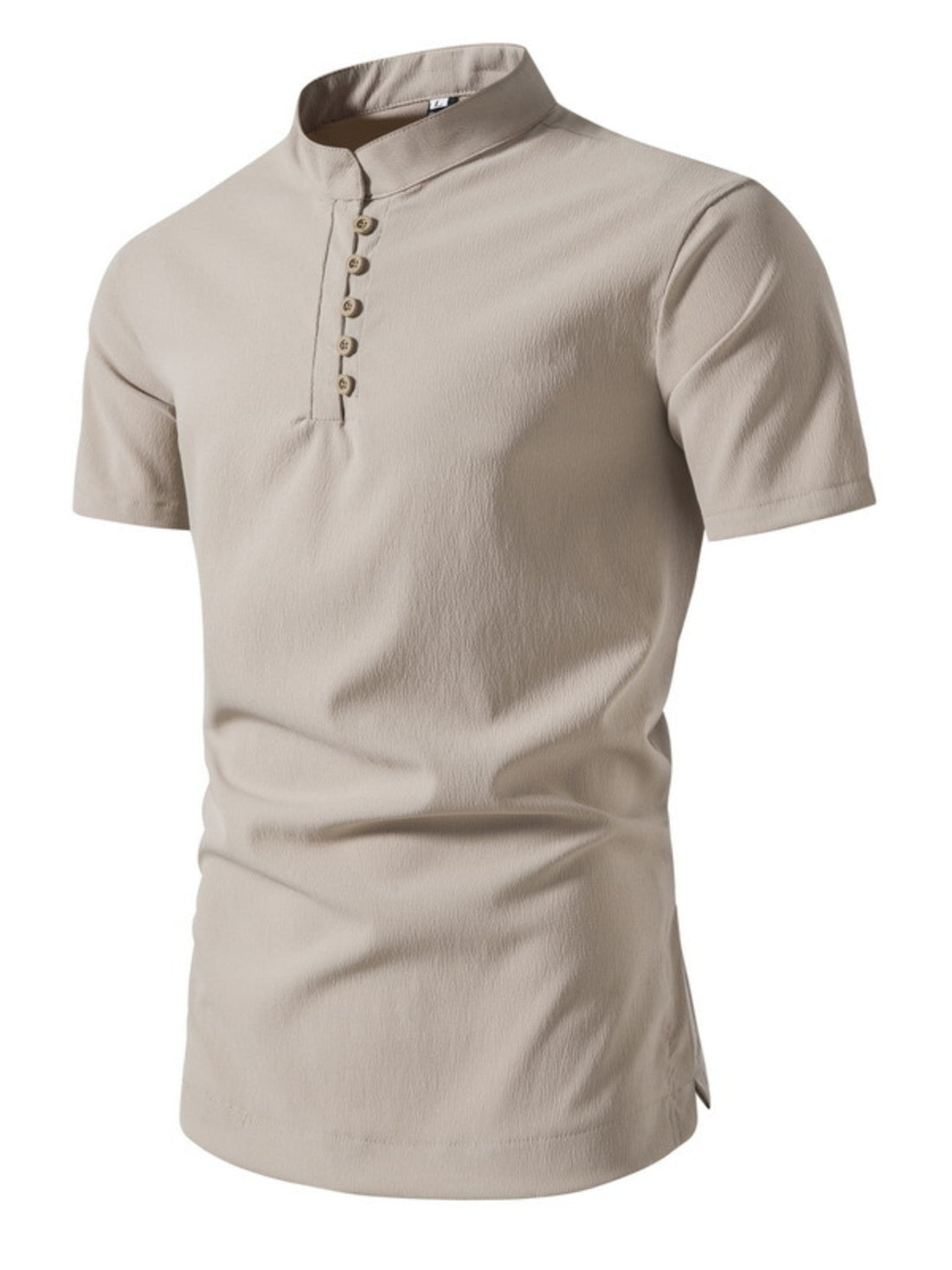 Men's Plus Size Button Detail Short Sleeve Shirt - cas7m