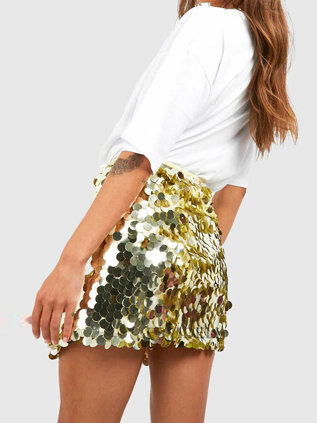 Sequin Mini Skirt - cas7m