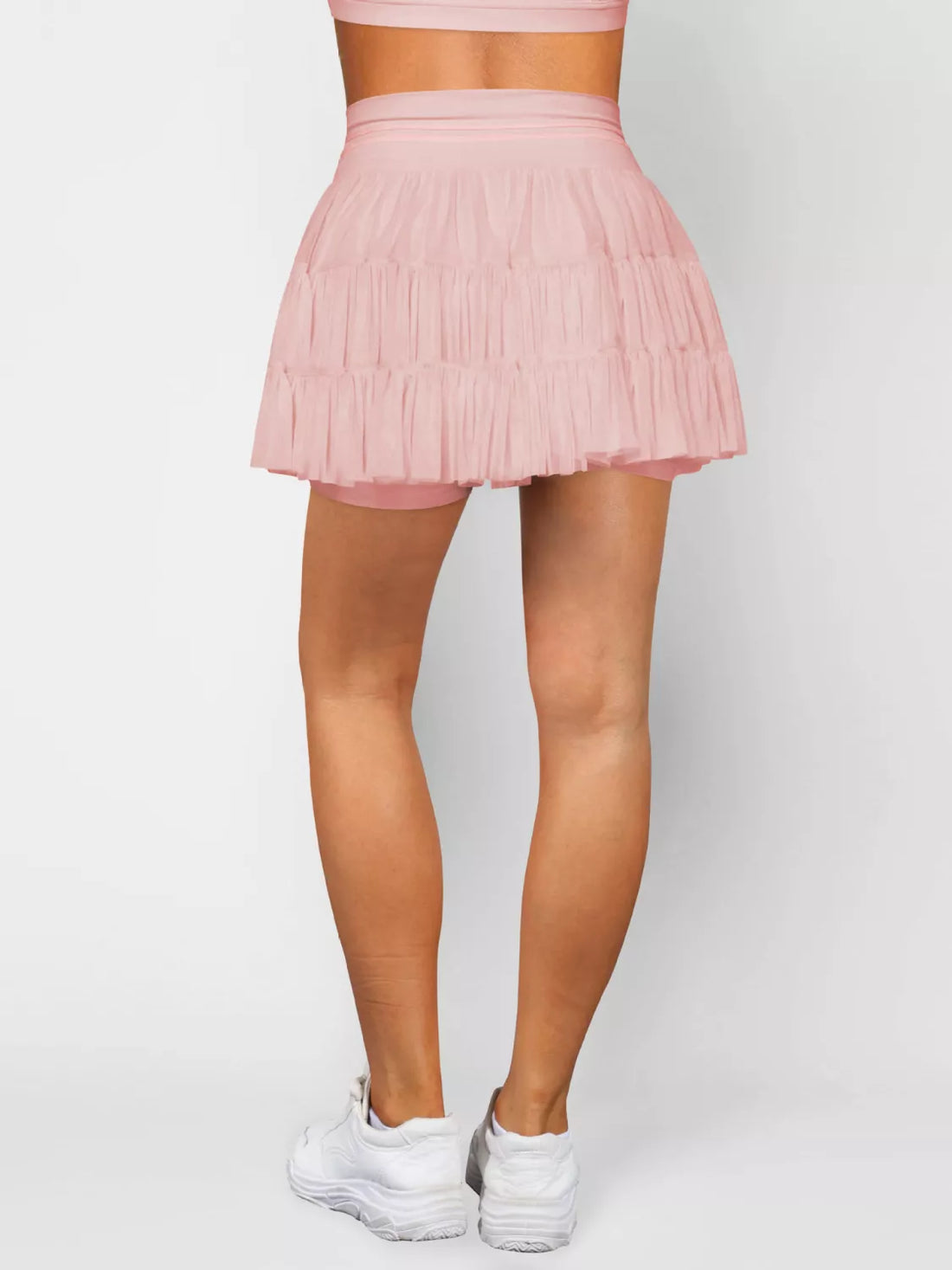 Tiered Skort with Drawstring - cas7m