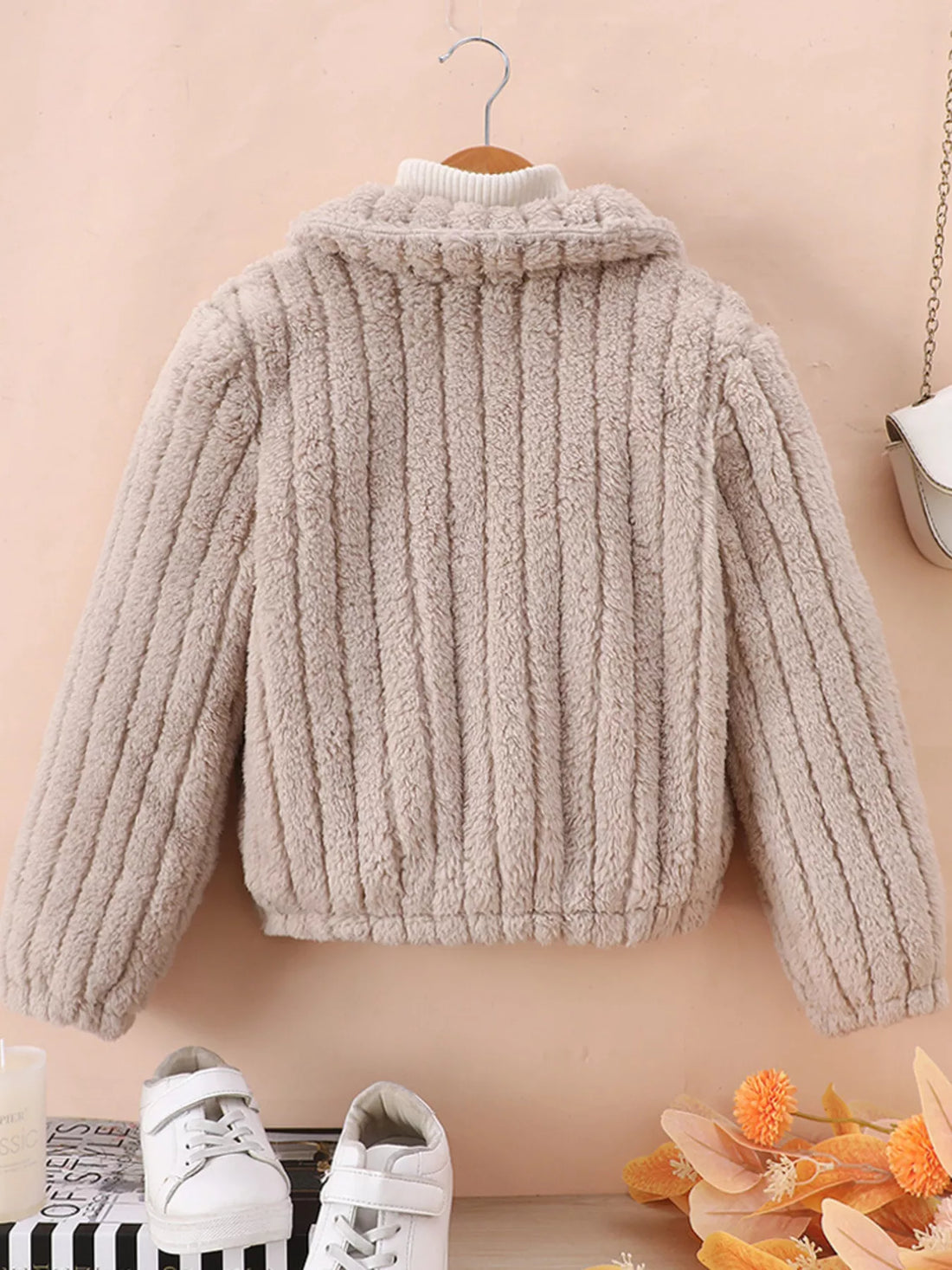 Children's Cozy Fleece Button-Down Jacket - cas7m