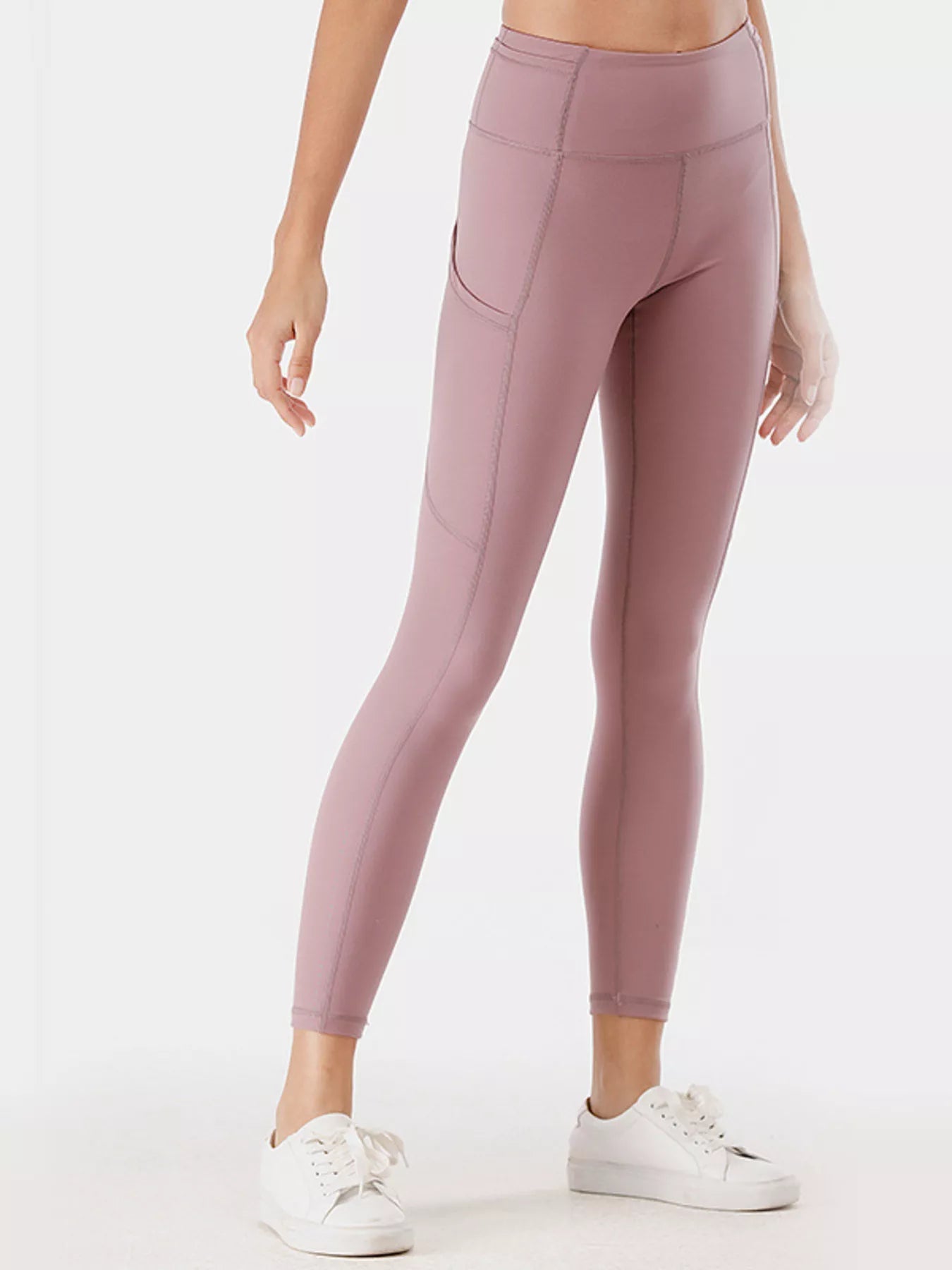 Full Size High-Waisted Active Leggings with Pockets Plus Size - cas7m