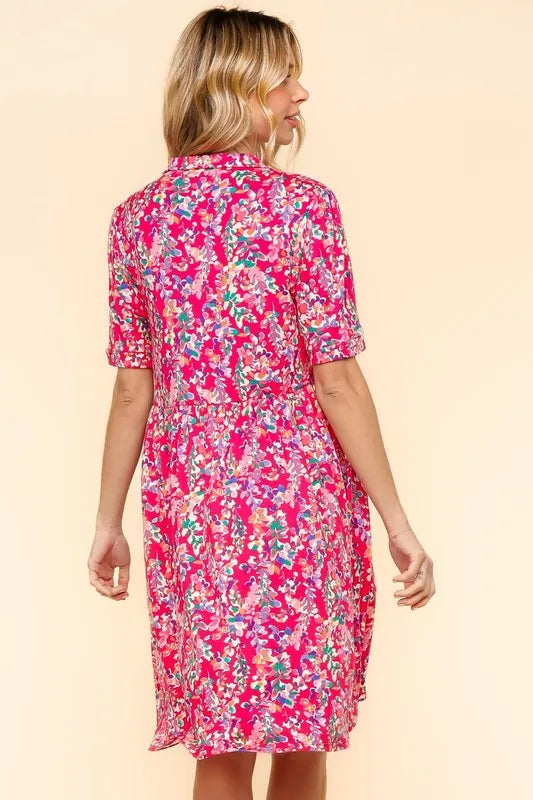 Haptics Johnny Collar Babydoll Dress with Side Pockets - cas7m