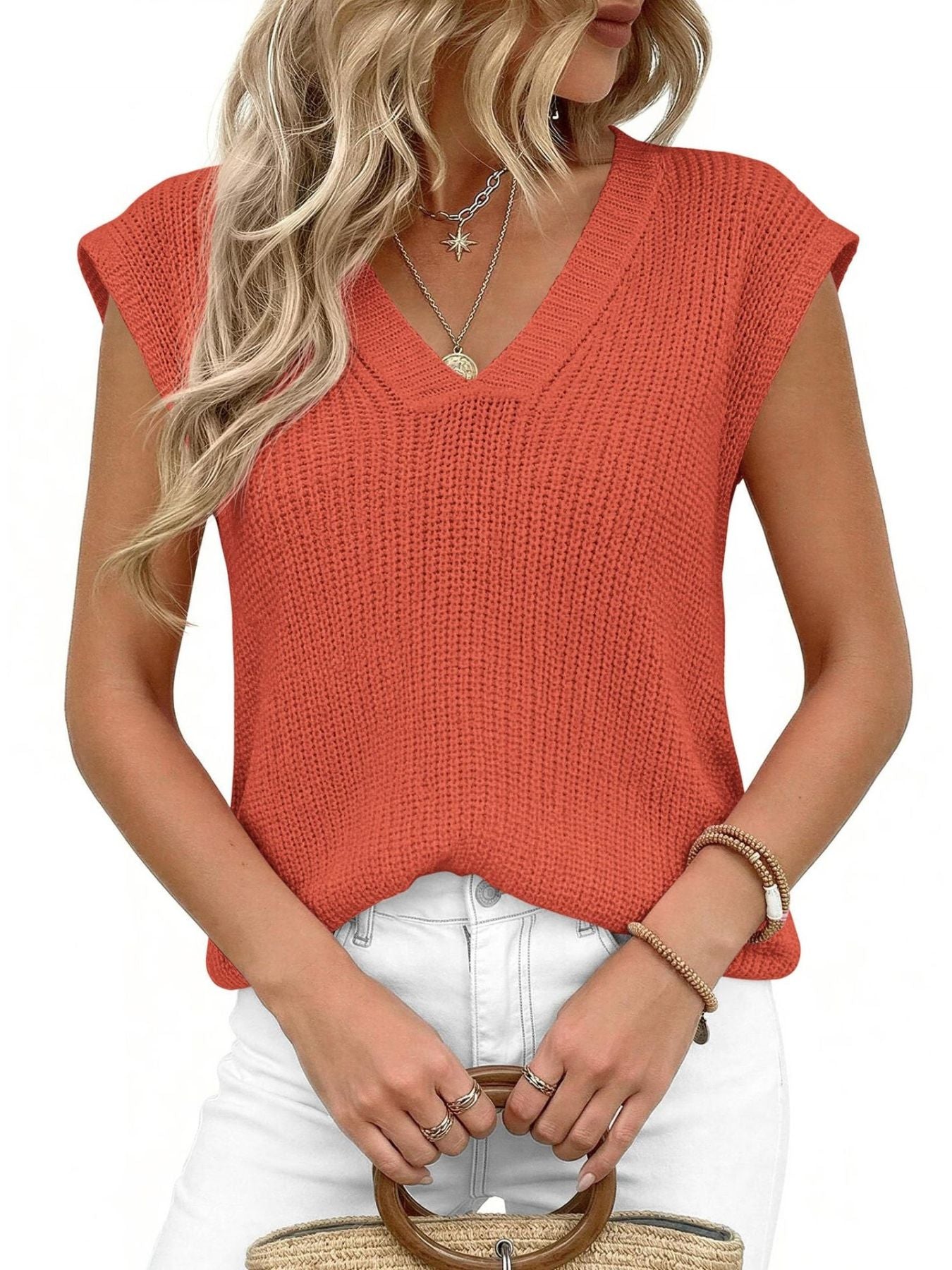 V-Neck Sweater Vest - cas7m