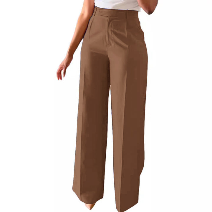 Women's High Waist Straight-leg Wide-leg Pants - cas7m