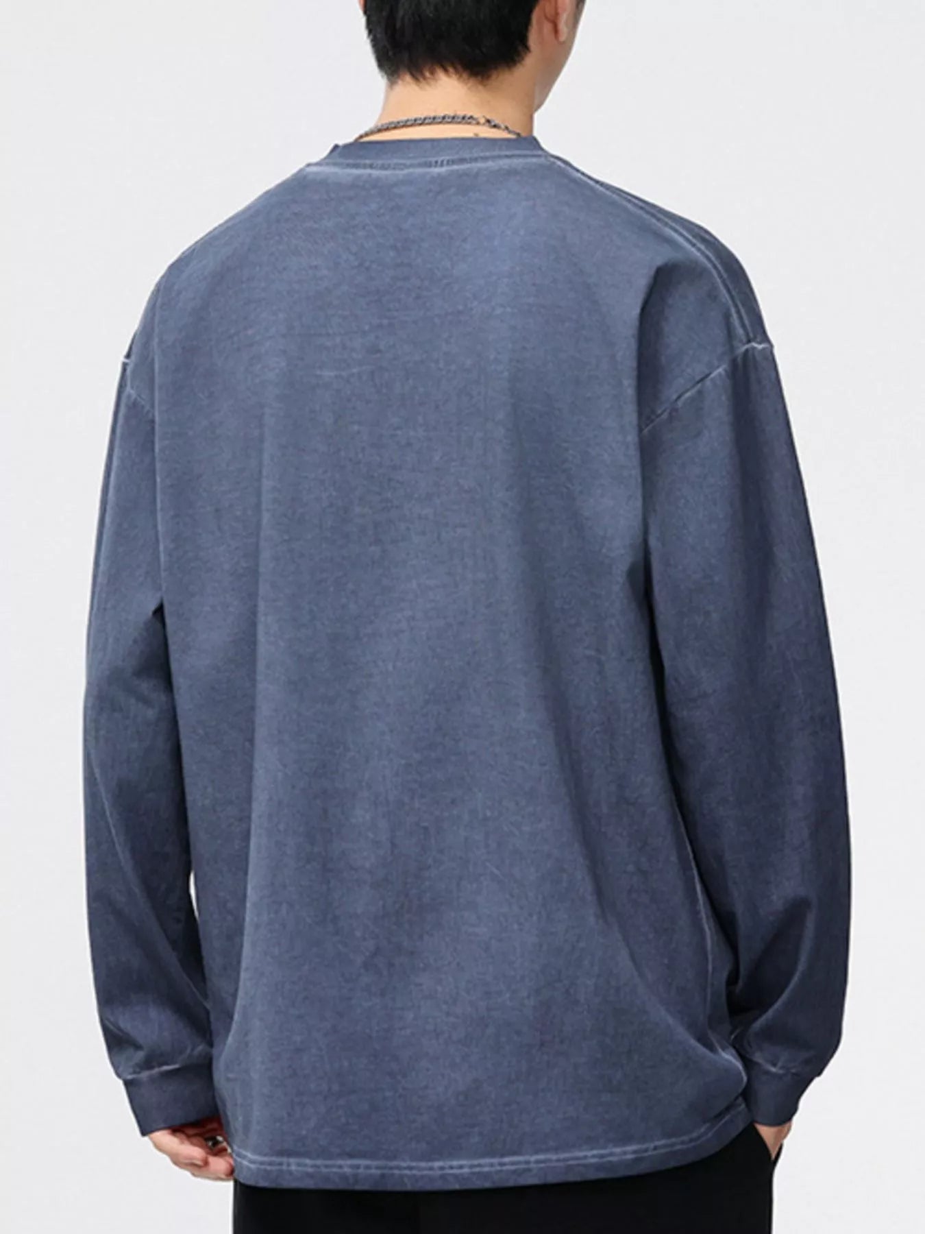 Men's Plus Size Letter Graphic Long Sleeve T-Shirt - cas7m