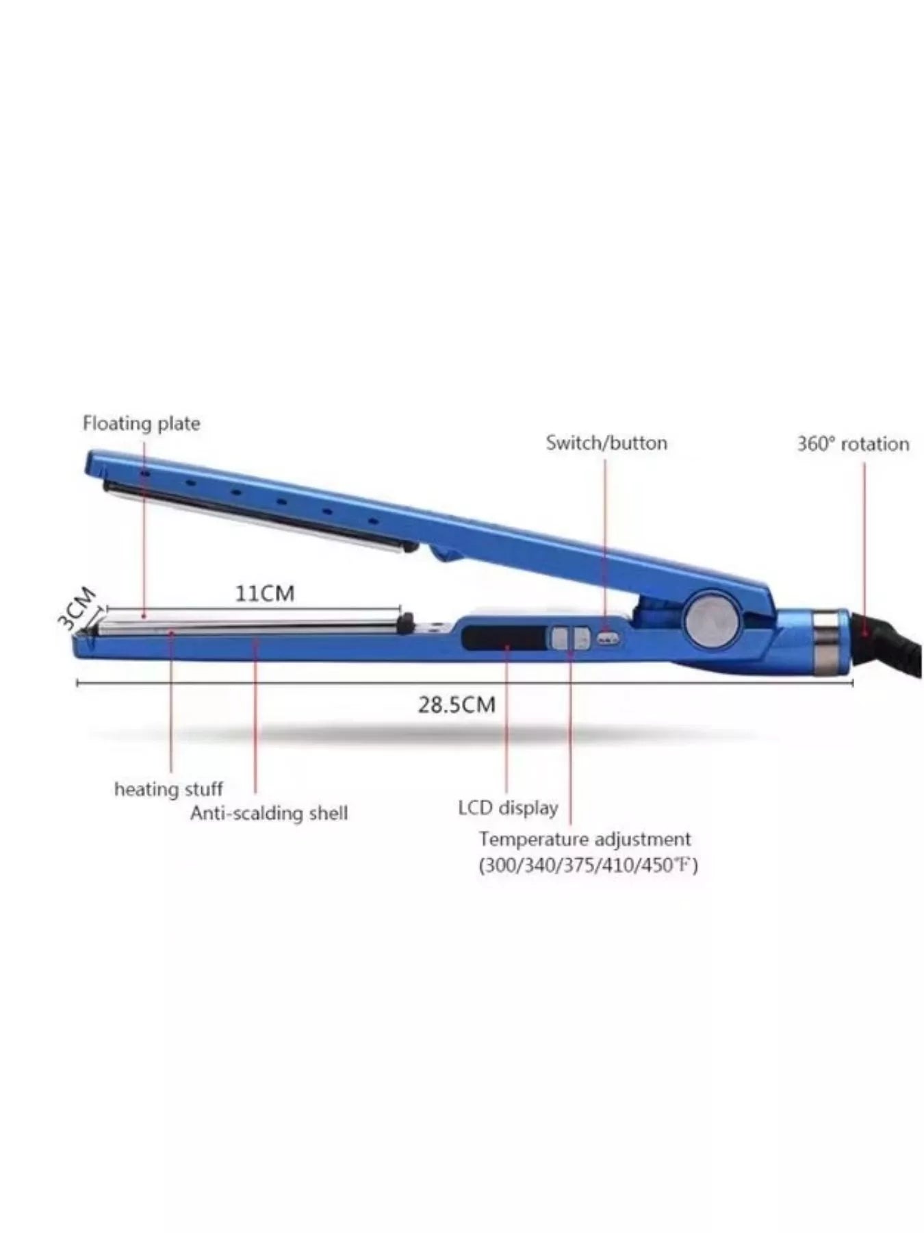 Rapid Heat Salon Curling Iron - Versatile Hair Styling Tool - cas7m
