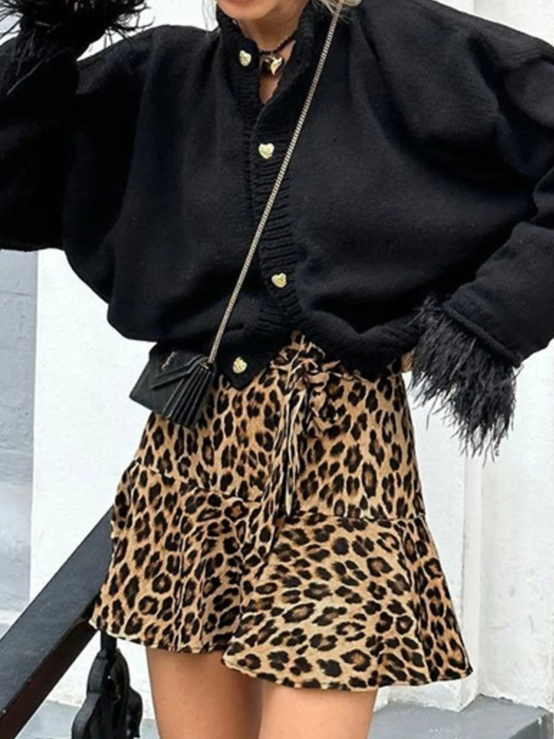 Leopard Print Mini Skirt - cas7m