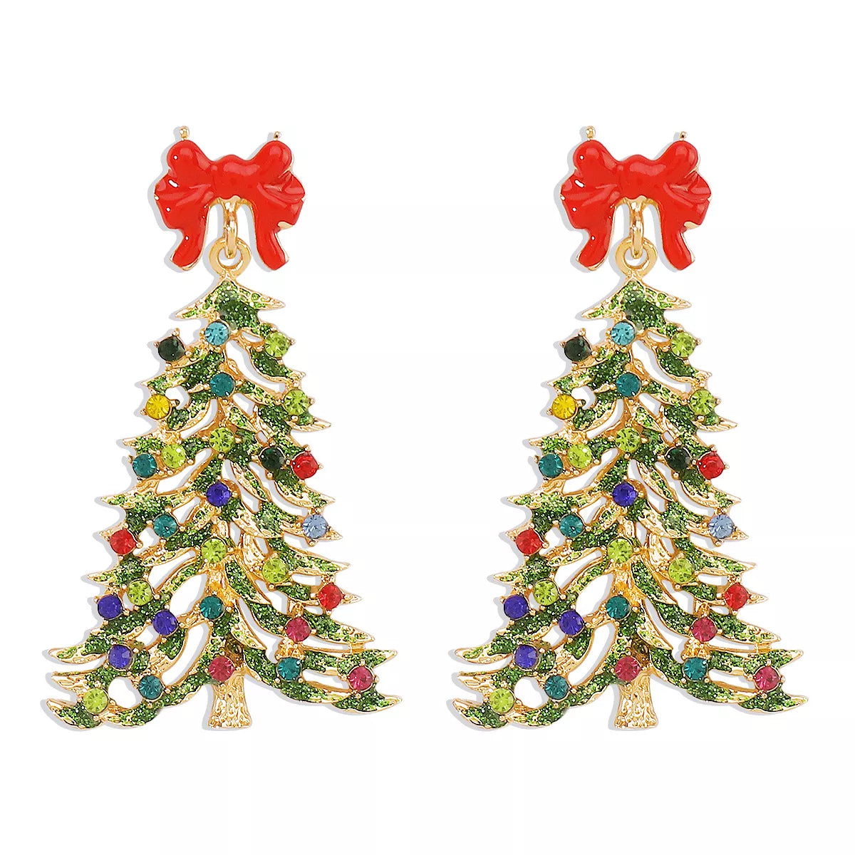 Christmas Tree Dangle Earrings - cas7m