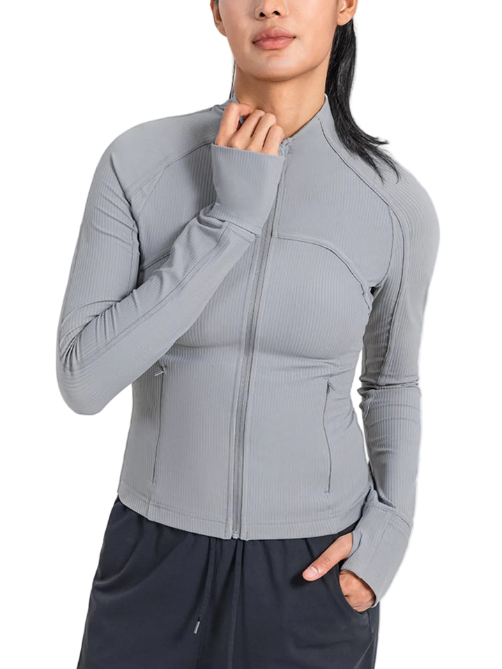 Millennia Zip-Up Long Sleeve Sports Jacket - cas7m