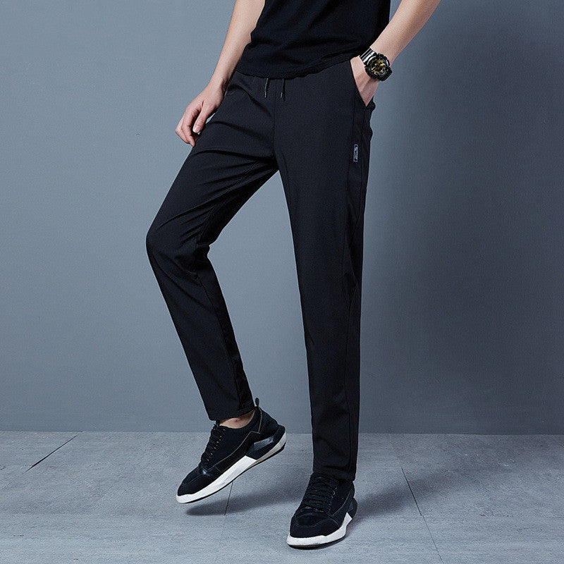Mens Fashion Solid Color Loose Casual Pants - cas7m