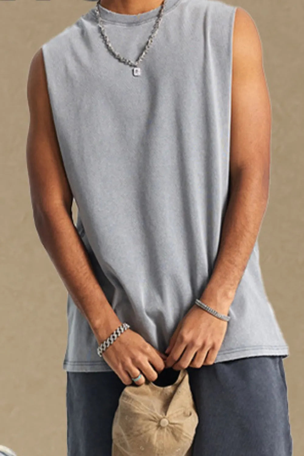 Men's Round Neck Tank - cas7m