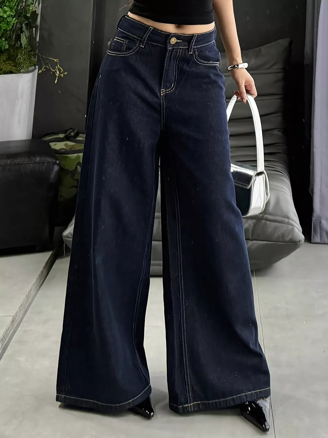 Wide Leg Jeans - cas7m