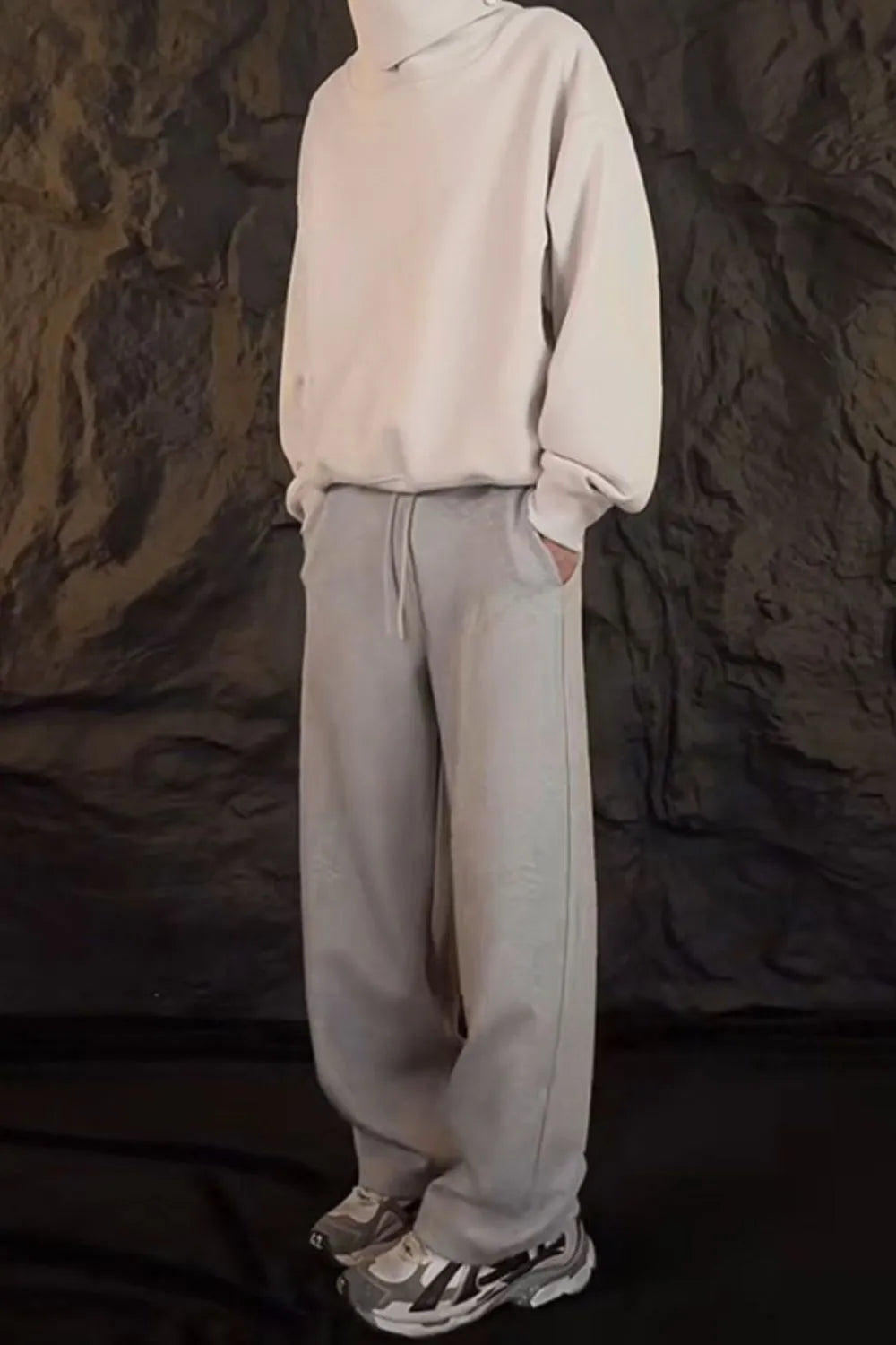 Men's Drawstring Straight-Leg Sweatpants - cas7m