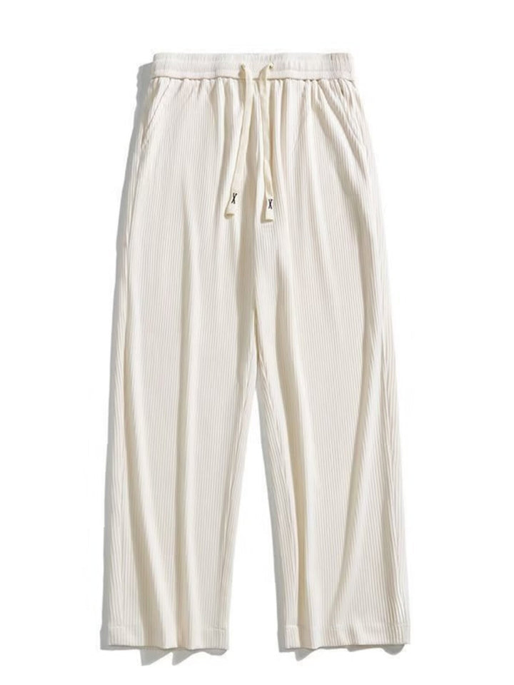 Men's Plus Size Casual Drawstring Wide Leg Pants - cas7m