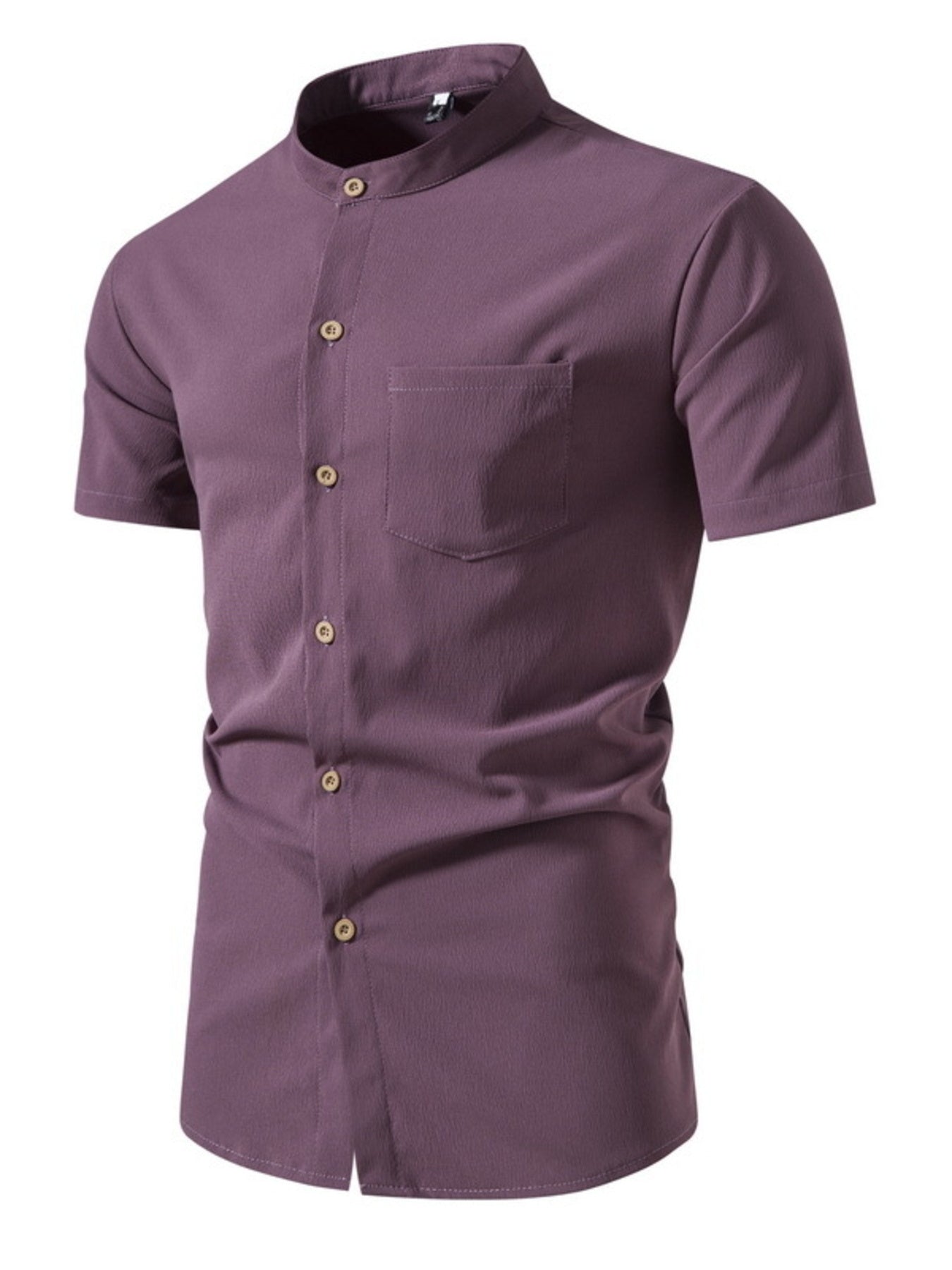 Men's Plus Size Button Up Short Sleeve Shirt - cas7m