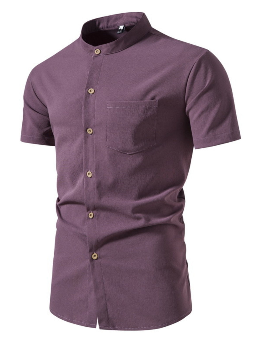 Men's Plus Size Button Up Short Sleeve Shirt - cas7m