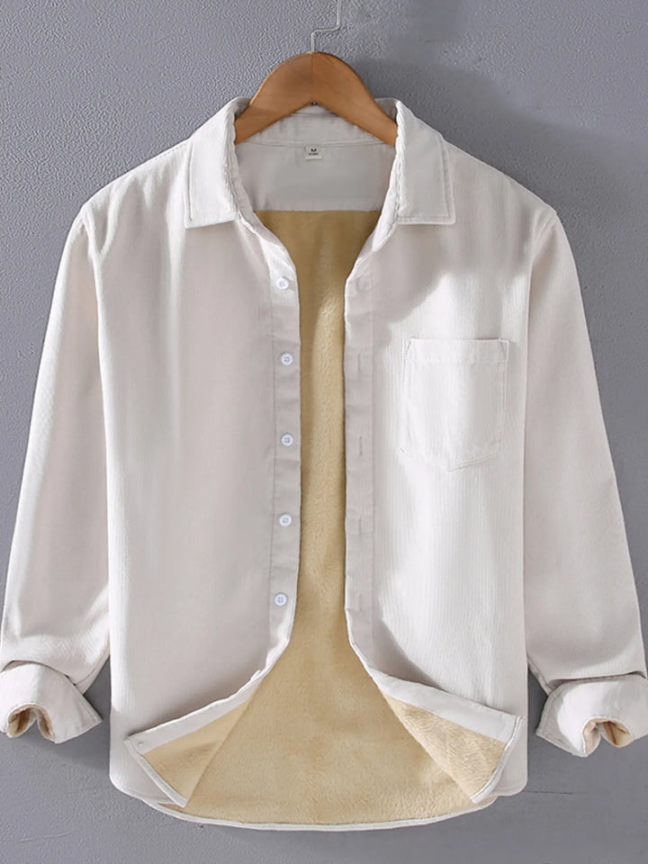 Men's Plus Size Button Up Long Sleeve Shirt - cas7m