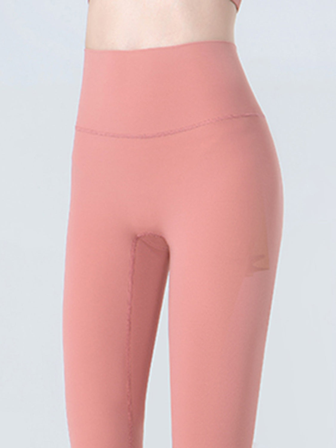 Wide Waistband Cropped Sports Leggings - cas7m