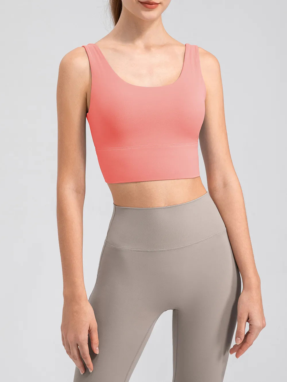 Scoop Neck Wide Strap Active Tank - cas7m
