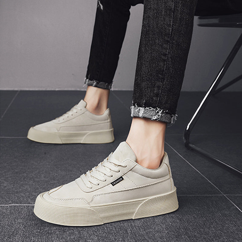 Trendy Low-Top PU Sneakers: Breathable Comfort for All Seasons - cas7m