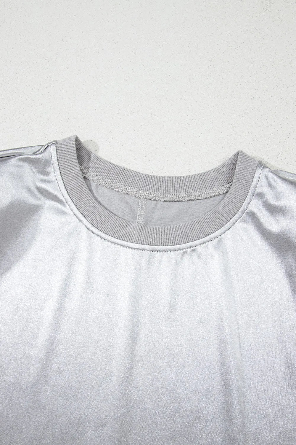 Round Neck Satin Tank Top - cas7m