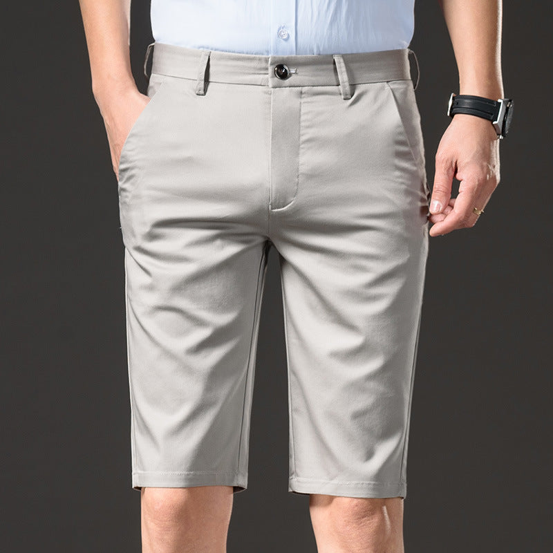 Men's Thin Straight-Leg Cotton Ice Silk Shorts