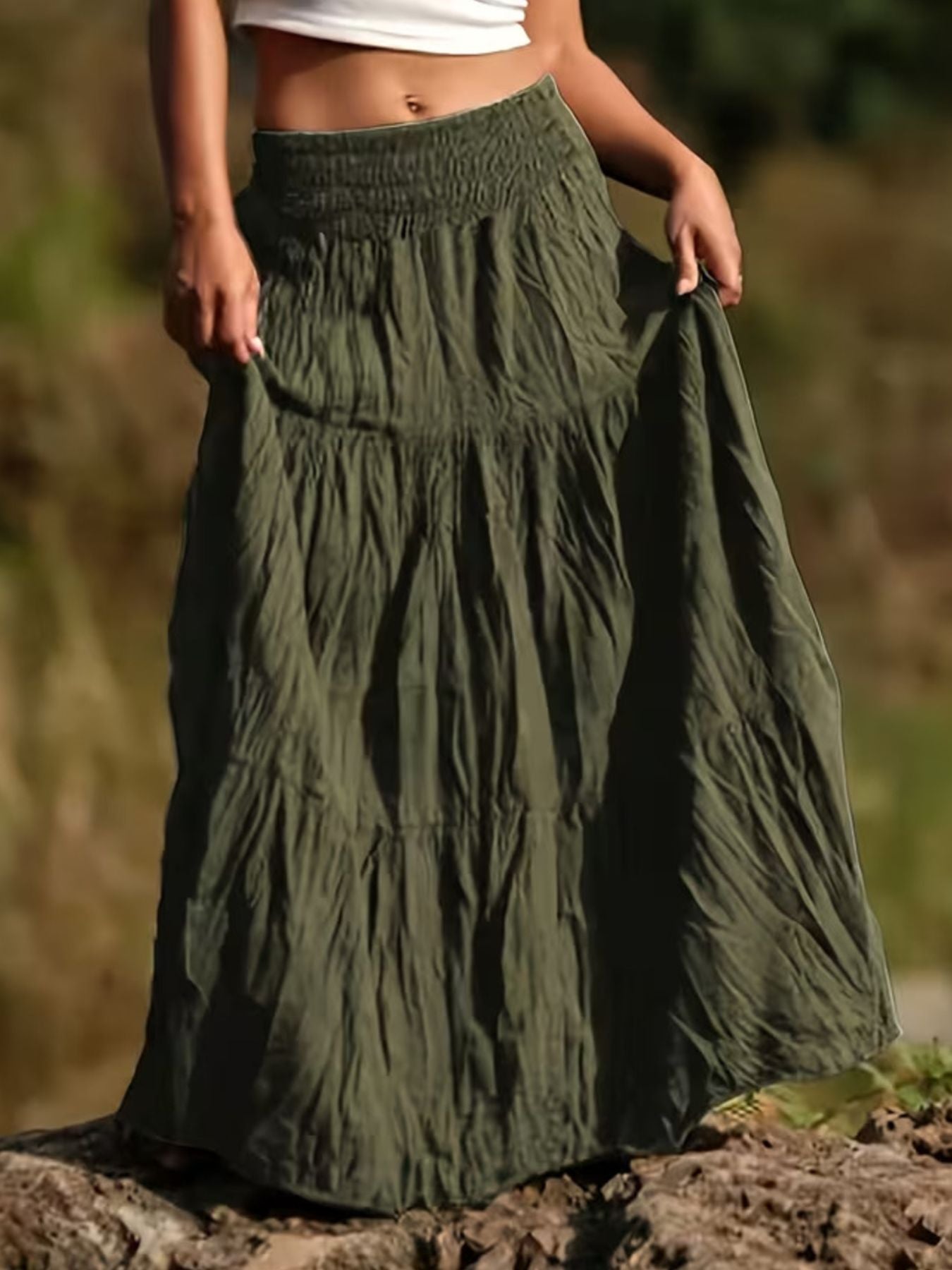 Tiered Maxi Skirt - cas7m