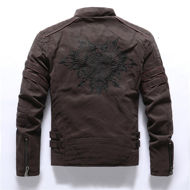 Men Leather Jacket - cas7m