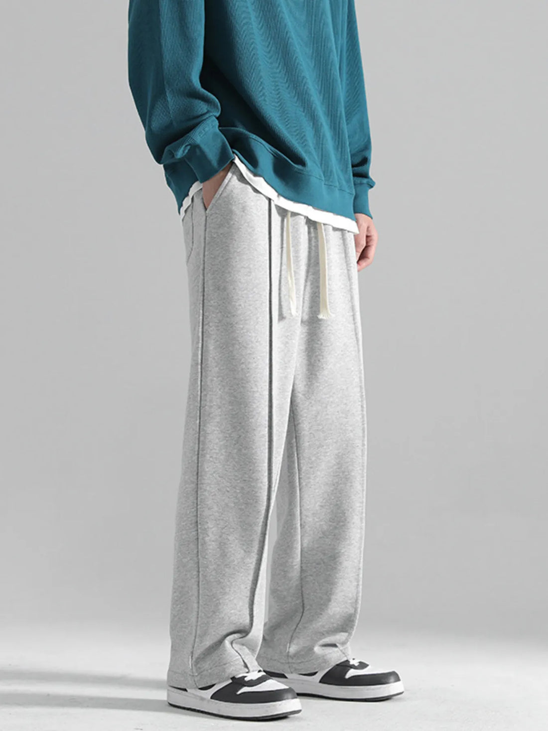 Men's Plus Size Casual Loose Fit Drawstring Sweatpants - cas7m
