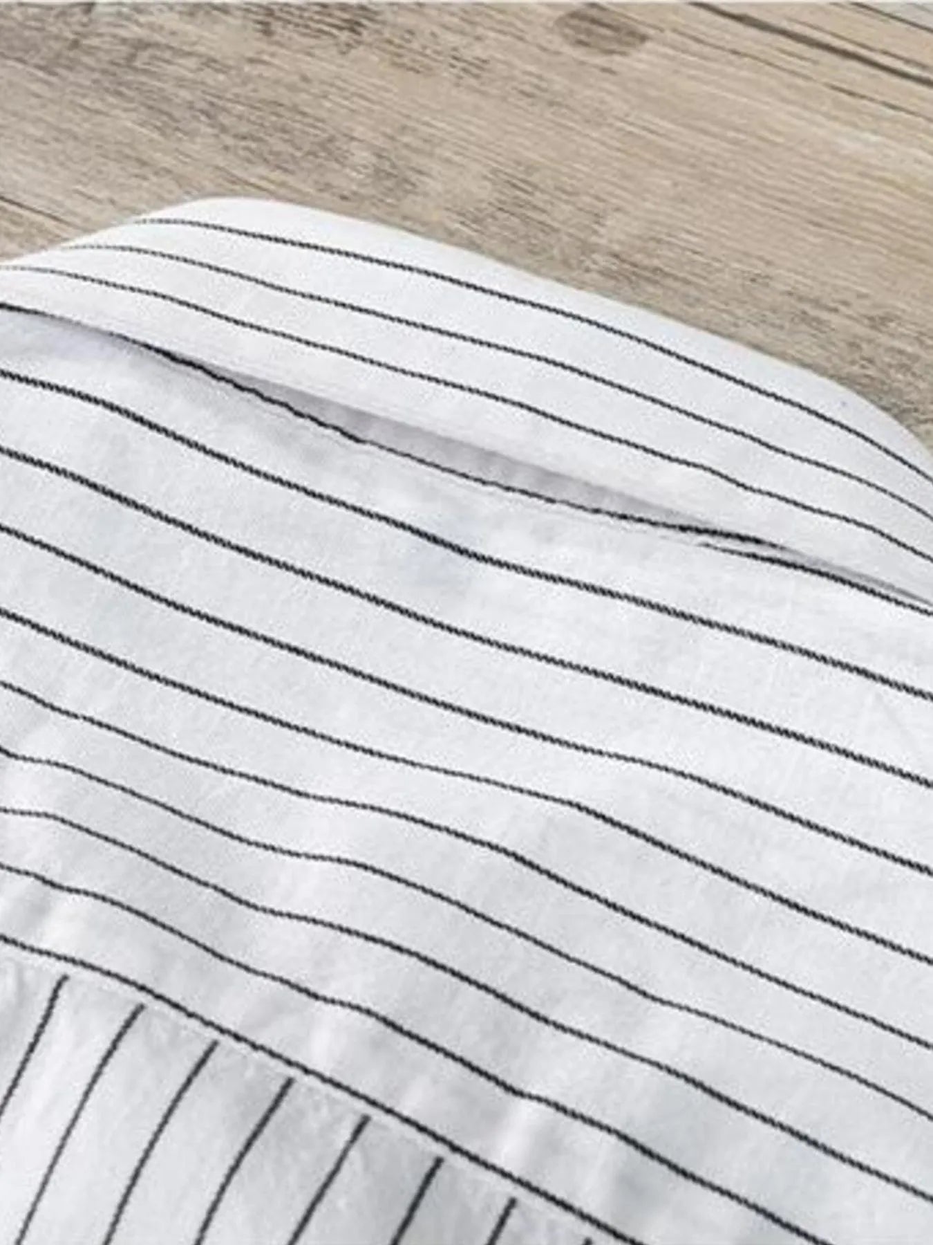 Men's Plus Size Striped Button Up Long Sleeve Shirt - cas7m