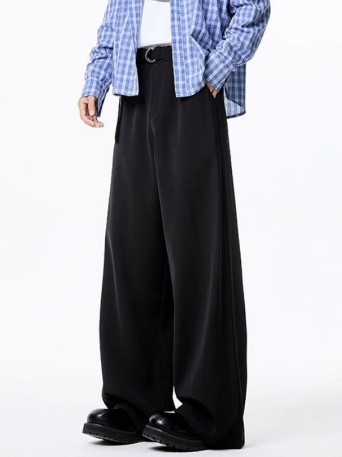 Men's Plus Size Wide Leg Casual Pants - cas7m