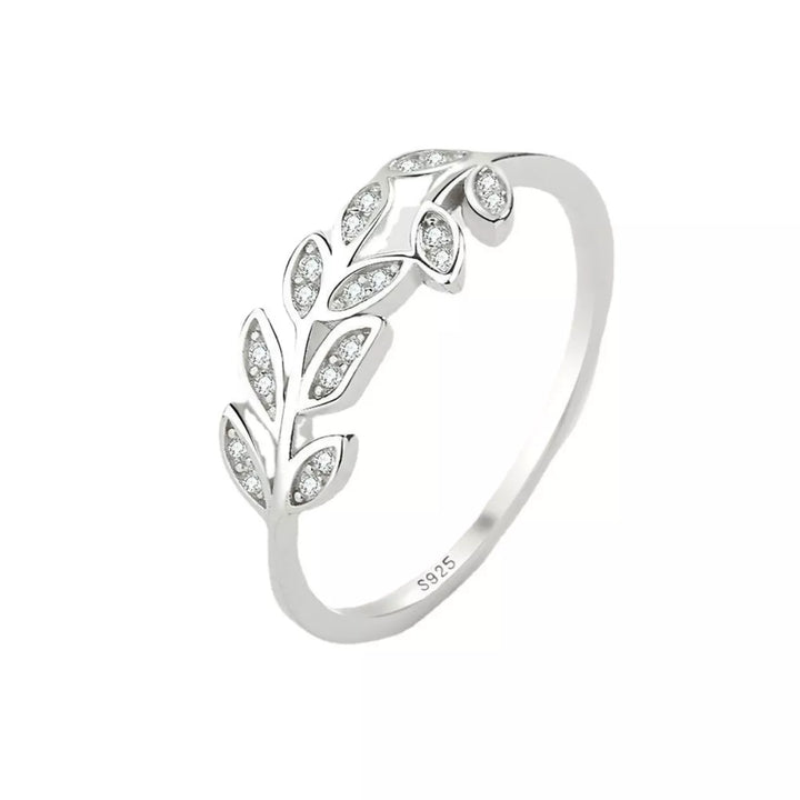 925 Sterling Silver Leaf Ring - cas7m