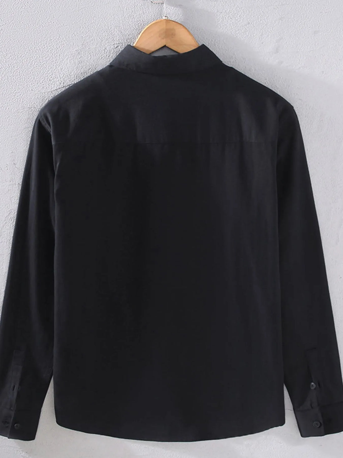 Men's Plus Size Button Up Long Sleeve Shirt - cas7m