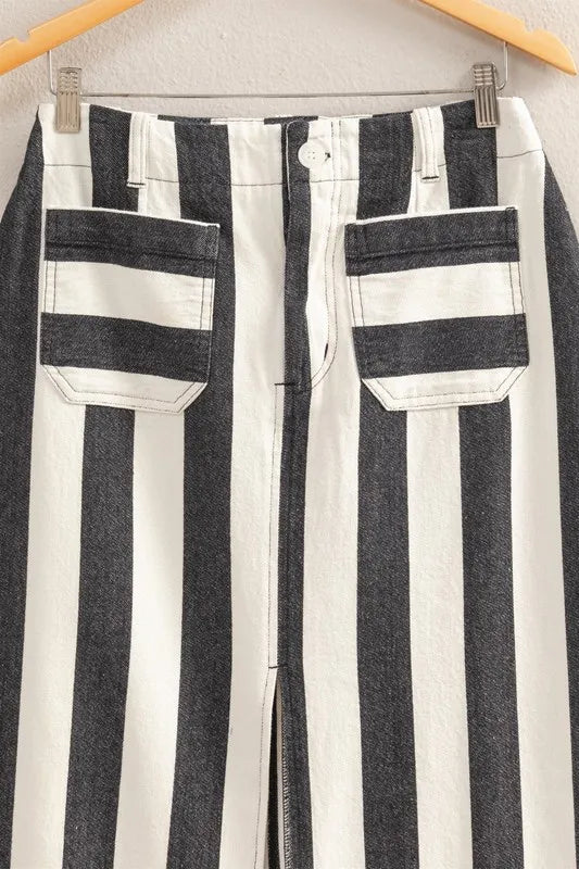HYFVE Striped Pocket Detail Maxi Skirt - cas7m