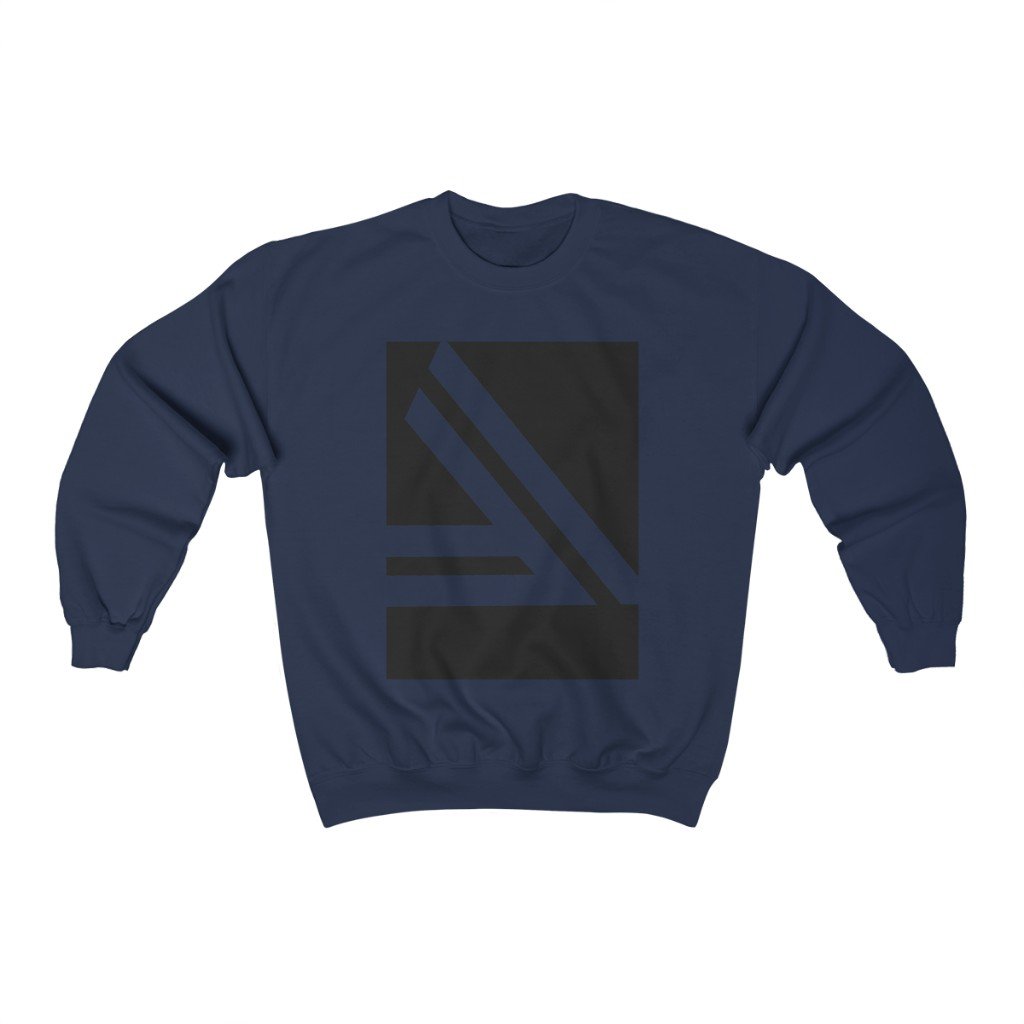 Men's Double Slanted Logo Crewneck Sweatshirt - cas7m