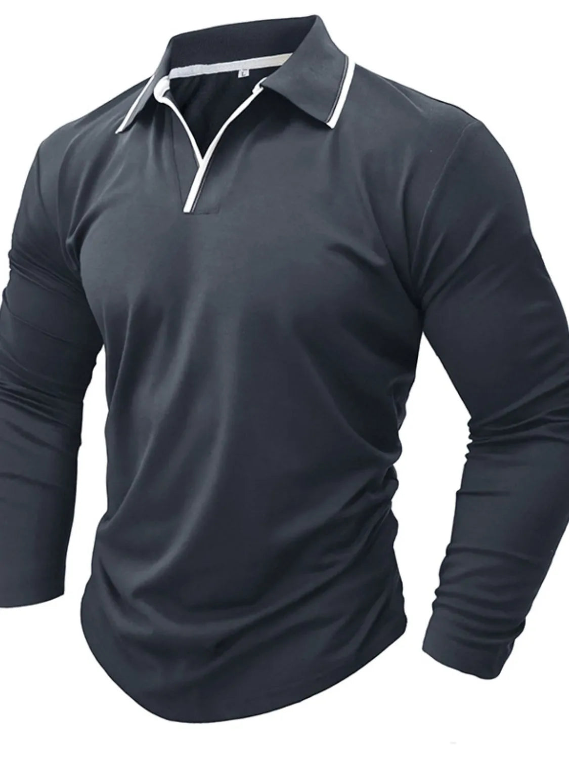 Men's Classic Long Sleeve Polo Shirt - cas7m