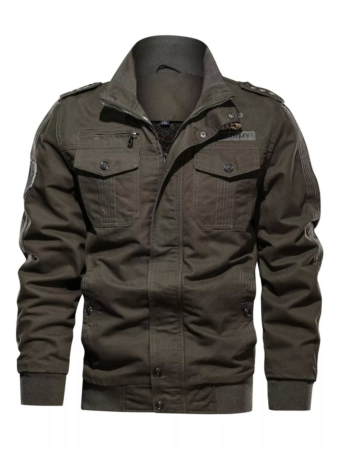 Men's Plus Size Zip Up Lightweight Bomber Jacket - cas7m