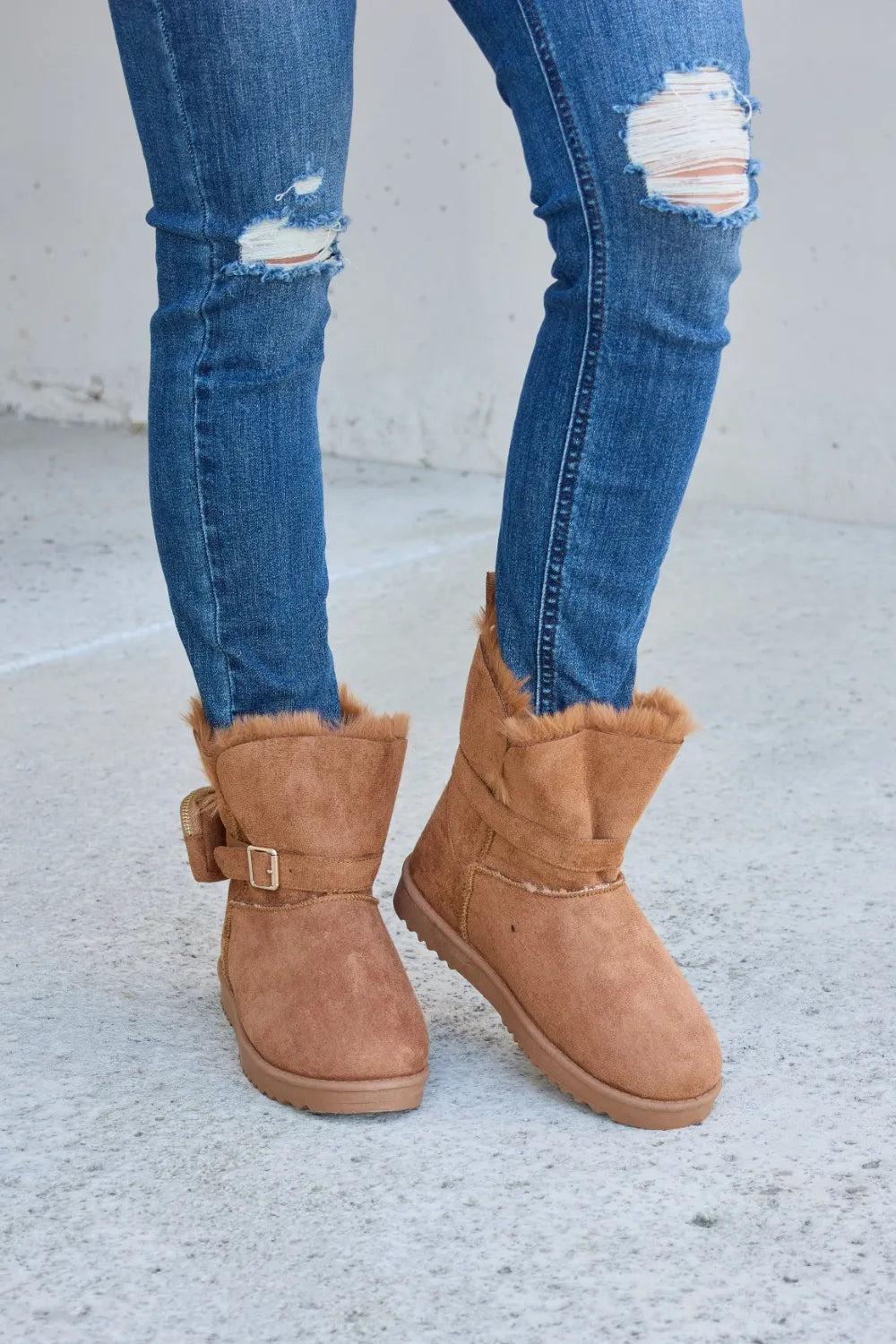 Forever Link Plush Thermal Flat Boots - cas7m